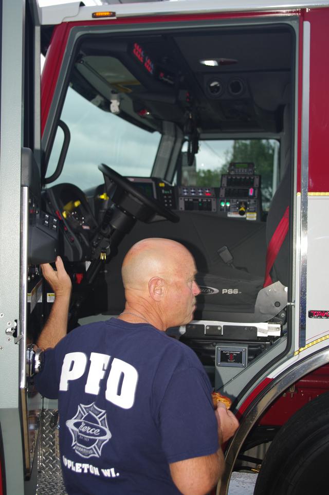 Joe inspecting the new Engine